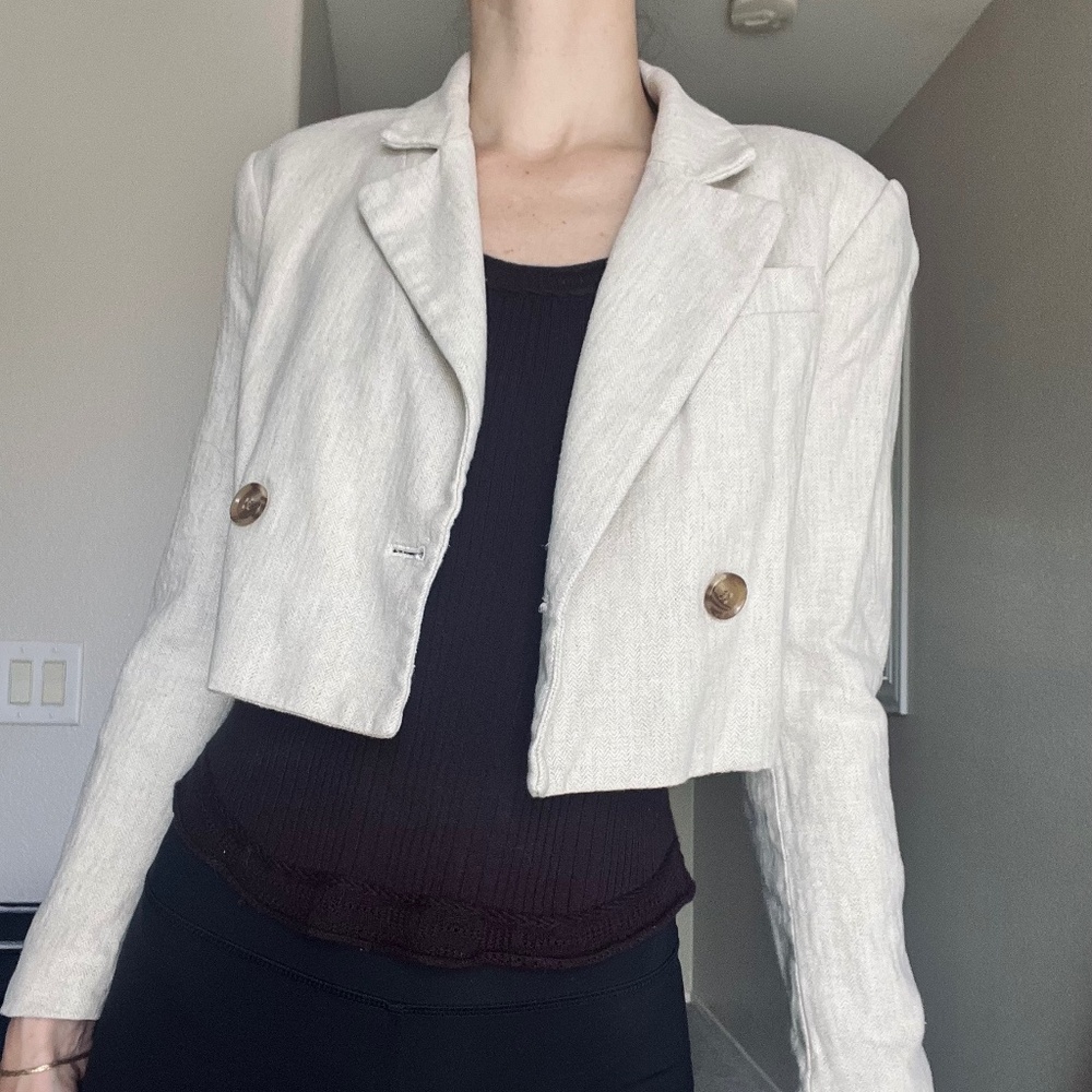 Cropped blazer jacket